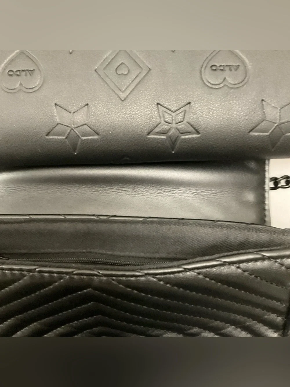 Aldo 3 in 1 Handbag Exchange Straps Black Clutch